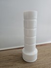 Vintage Mid Century Modern White Milk Glass Flower Vase 6 1 2 Inches 