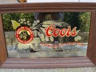 Vintage Coor s Beer Advertising Bar Mirror Bicentennial Sign Framed Ad Decent