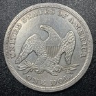 1847 Seated Liberty Silver Dollar  1 Nice Type Coin Choice Vf Details