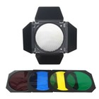 Godox Bd-04 Barn Door Honeycomb Grid 4 Color Gel Filters For Ad-r6 Reflectors