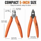 Kata Mini Flush Cutters  5-inch Micro Wire Cutters Small  1 Pack 5  Orange