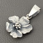 Vintage Sterling Silver Cherry Blossom Flower Pendant Charm 956