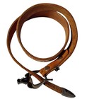  Southwestern Longhorn Steer Buckle Brown Sterling Silver Leather Beltsz 33 