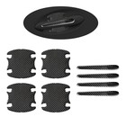 1 Pack 8 Pcs Car Door Handle Protector Reflective Stickers Carbon Fiber Black