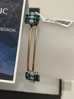 Nwt Alex And Ani  aqua Sparkler  Russian Gold Beaded Bracelet   Box originality