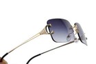 Men Sunglasses Gold Brown Lens Eye Glasses Metal Frame Hip Hop Fashion Designer