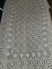 Vintage Handmade Crochet Ecru Lace Tablecloth  Bedspread Throw  Cotton 57  X 72 