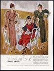 Fashion Ad 12 Pages Back To Back 1930s Evening Gowns Elegant Dresses Full Color 