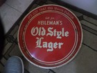 Vintage Heileman s Old Style Lager Beer Tray  Red  White And Shiny