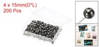 200pcs Black Gold Push Pins Round Head Map Tacks