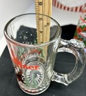 Vintage 1989 Budweiser Clydesdales Christmas Holiday Glass Beer Mug Stein