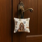 Caroline s Treasures Liver Tan Bloodhound Coffee Bar Square Fabric Ornament