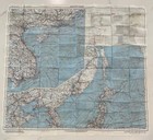 Wwii Silk Escape Map Japan And South China Seas C52 53 Usaaf 1945