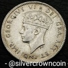 Newfoundland          5 Cents 1940 C  Km 19   925 Sterling Silver 5c Coin  George Vi
