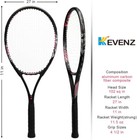 Kevenz Tennis Racket For Adults  Tennis Racquet With Carring Bag  Balck