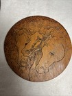 Antique Flemish Art Dogs   Horses Lot Of 3 Pyrography Wood Wall Plaque 1910