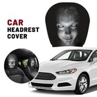 2x Halloween Headrest Cover Prank Horror Creepy Car Decor Seat Protector Scary