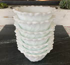 7 Vintage Indiana Milk Glass Lily Pons Sunflower Bowls Dessert fruit ice Cream