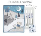  Lambs   Ivy Lamcr Forever Pooh 3-piece Mini Crib Bedding Set Blue 780020 