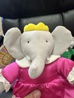 Vintage Eden Toys Babar The Elephant   Celeste Plush Toy Rattle Lot 12   