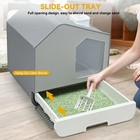 Extra Large Enclosed Cat Litter Box No Smell Pets Stain Resistant Anti-splashing