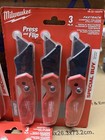 Lot Of 5 Milwaukee 3-pack Fastback Compact Folding Utility Knife 48-22-1500pa