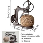 Vintage Sewing Machine Jute Twine Holder Set Rustic Farmhouse Cast Iron 3pc