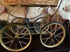 Vintage Victorian Wicker Baby Doll Carriage Pram Stroller Cradle Crib