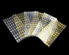 Reusable Glitter Alphabet Stickers  6 Sheets Self-adhesive Letter And Number    