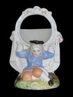 Antique Late 19th Century German Porcelain Figural Spill Vase Cigar Fairing Vtg