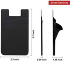 5pcs Silicone Credit Card Holder Cell Phone Wallet Pocket Sticker Adhesive Black