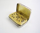Antique English Sterling Silver Vinaigrette  birmingham  Joseph Willmore  1805