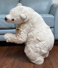 1987 Avanti Extra Large Plush Polar Bear By Applause Jockline  italy   23  Tall