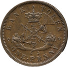 1857 - Bank Of Upper Canada Penny Token - Km  Tn3 - High Grade - Lot   Ec 6083