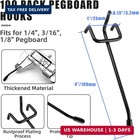 100pcs 4 Inch Pegboard Hooks  Peg Board Shelving Hook