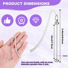 24 Pcs Beadable Bookmarks Diy Metal Blank Bar Bookmark For Beads Modern Bead Cra