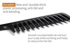 Black Large Wide Tooth Comb   Detangling Paddle Brush For Curly Wet Hair   Wide