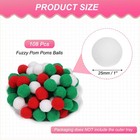 108 Pcs Fuzzy Pom Poms Balls 1 Inch 25 Mm For Diy Crafts Christmas Colors