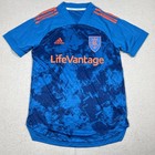 Nwot Real Salt Lake Jersey Mens M Blue Mls Soccer Adidas Primeblue Kit