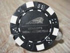 Henley s Indian Motorcycles Emblem Poker Chip - Elizabethtown  Pa  - Black White