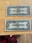 1923  1 Silver Certificate Note One Dollar Bill  lot Of 2 Notes 
