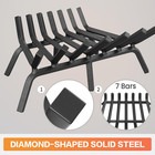 Fireplace Grate 21 Inch  Fireplace Grates Heavy Duty Cast Iron Solid Steel 7 Bar