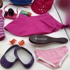 100  Authentic Lot American Girl Doll Backpack Hiking Boots Tank Top Skort