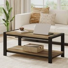 43 Inch Coffee Table  Wood And Metal Coffee Tables For Living Room  Rectangle   