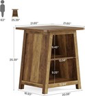 3-tier Farmhouse Wooden End Table With Open Storage Shelves For Living Room