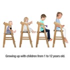 Pandaear Wooden High Chair For Toddlers  Adjustable Child Highchair Feeding Chai