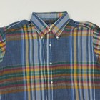 Vintage 80s Plaid Button Down Men s Size M Grunge Collared Button Up Dress Shirt