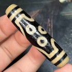 Pure Tibetan Buddhism Agate 7 Eyes Totem Dzi Bead Amulet Necklace Pendant X1376
