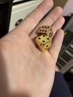 Lot Of 2 Mystery Metal Die Dice Gold Plated Heavy Silver