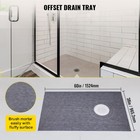 Uimoso Waterproofing Shower Tray Kit 38  X 60  Shower Kit W  Offset Drain Pvc